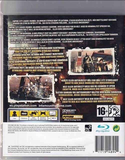 inFamous - PS3 (B Grade) (Genbrug)